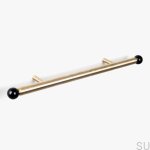 14.2.1.L--Uchwyt_Meblowy-Podłużny-Kirke-Reiling-160-Mosiężny-Szczotkowany-z-Czarnym-Plankton-Skandynawskie-Uchwyty_1