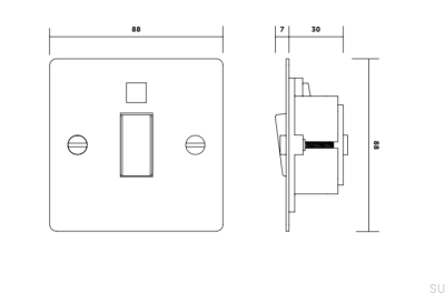 Włącznik do kuchenki Cooker Mosiężny Standard Brytyjski