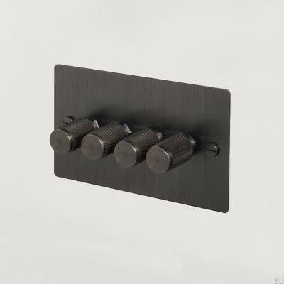 Ściemniacz LED Cross 4G 120W Mosiężny Palony Brąz Standard Brytyjski