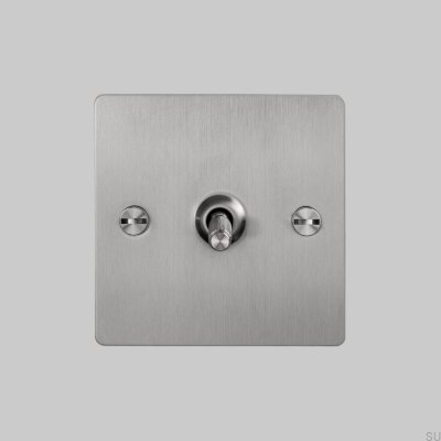 Włącznik krzyżowy pojedynczy Cross 1G Stalowy Srebrny Standard Brytyjski