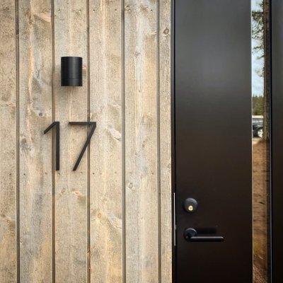 Numer domu duża cyfra 8 Aluminium