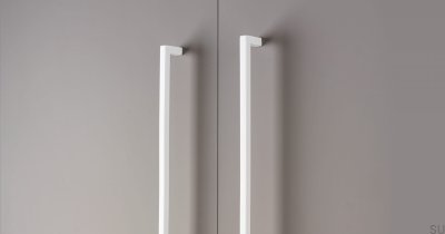 Uchwyt meblowy podłużny U 0056 160 Metalowy Biały Mat