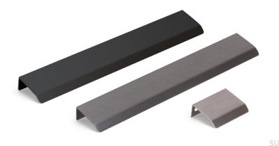 Uchwyt meblowy krawędziowy Curve 32 Srebrny Szczotkowany