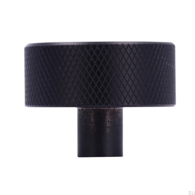 Gałka meblowa 2464 33 Metalowa Czarna Matowa