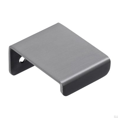 Uchwyt meblowy krawędziowy 2372 16 Antracytowy Stal Nierdzewna 