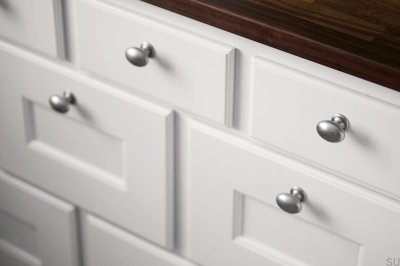 Gałka meblowa 2538 Metalowa Srebrna (Inox Look)