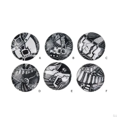 Gałka meblowa Kosmosy Drewniana Dębowa Emaliowana - Olej Bezbarwny Półmat