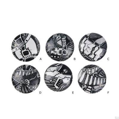 Wieszak ścienny Kosmosy Drewniany Dębowy Emaliowany - Olej Bezbarwny Półmat