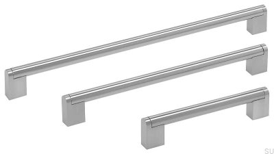 Uchwyt meblowy podłużny Boss 192 Srebrny Polerowany (inox look)