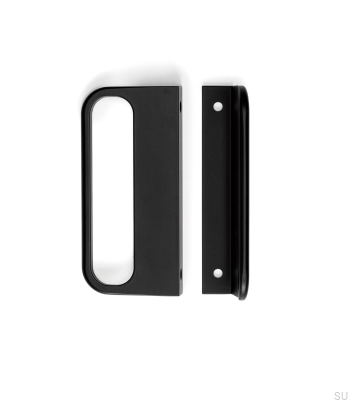 Uchwyt meblowy krawędziowy Rim Metalowy Czarny Mat