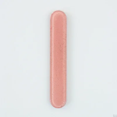 Uchwyt meblowy podłużny Round 128 Szklany Różowy