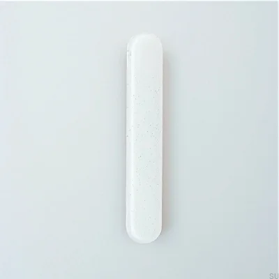 Uchwyt meblowy podłużny Round 128 Szklany Biały