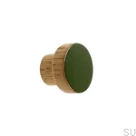Galki do mebli SIMPLE emaliowane 3 cm - ciemny zielony.webp