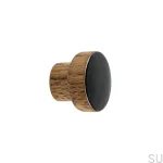 Galki do mebli SIMPLE emaliowane 3 cm - olej przyciemniajacy - czarny.webp