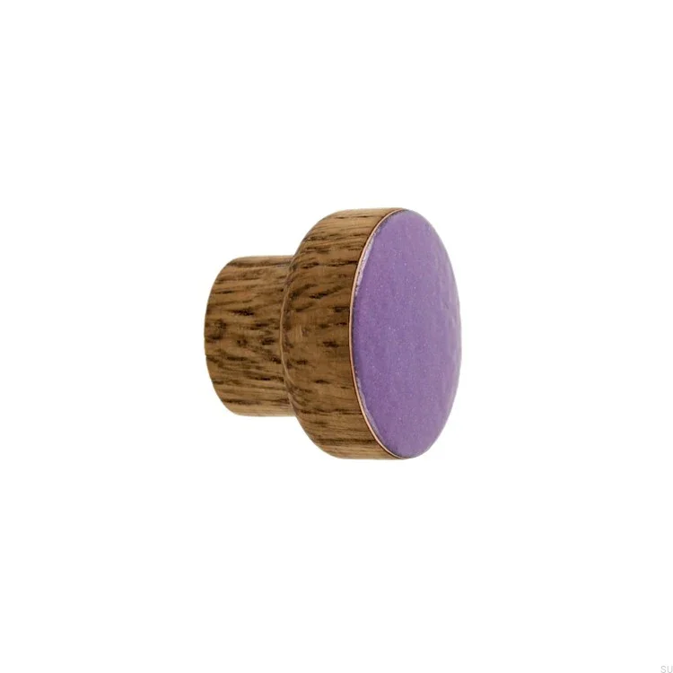 Galki do mebli SIMPLE emaliowane 3 cm - olej przyciemniajacy - fioletowy.webp