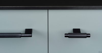 Gałka meblowa T-Bar Arpa Aluminiowa Czarna Szczotkowana