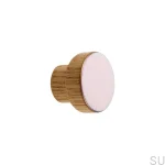 Galki do mebli SIMPLE emaliowane 3 cm - jasny rozowy.webp