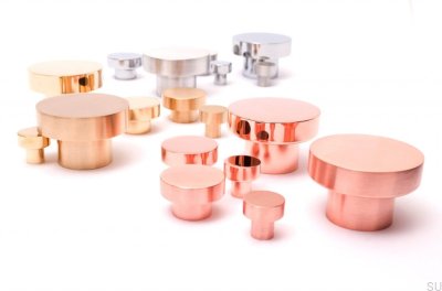 Gałka meblowa Dot 18 Miedziana Polerowana Nielakierowana