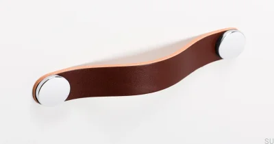 Uchwyt meblowy Flexa 160 Skórzany Brązowy ze Srebrnym