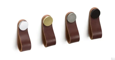 Uchwyt meblowy Flexa 70 Skórzany Beżowy z Cyną