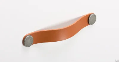 Uchwyt meblowy Flexa 128 Skórzany Beżowy  z Cyną