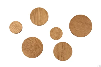 Wieszak ścienny Basic Drewniany Dębowy - Olej Bezbarwny Półmat