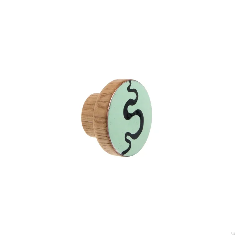 Gałki do mebli ALFABET - przykładowa gałka miętowa olej naturalny kopia.webp