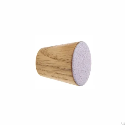 Gałka meblowa Melange Drewniana Czerwona Emaliowana - Olej Bezbarwny Półmat