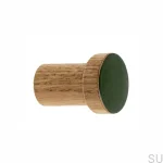 wieszaki SIMPLE emaliowane 3 cm - olej bezbarwny - ciemny zielony.webp