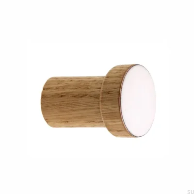 Wieszak ścienny Simple Drewniany Emaliowany Biały - Olej Bezbarwny Półmat