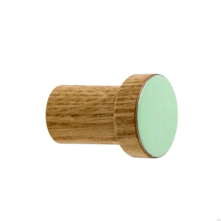 wieszaki SIMPLE emaliowane 3 cm - olej bezbarwny - mietowy.webp