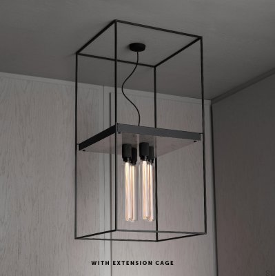 Lampa sufitowa Caged Cross 4.0 Stalowa Biały Marmur