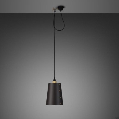 Lampa sufitowa 1.0 Hooked L 2,6 m Stalowa Grafitowa z Mosiądzem