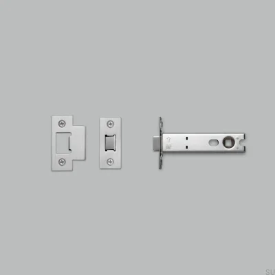 Zatrzask rurowy do klamki Latch 82 mm Stalowy Srebrny