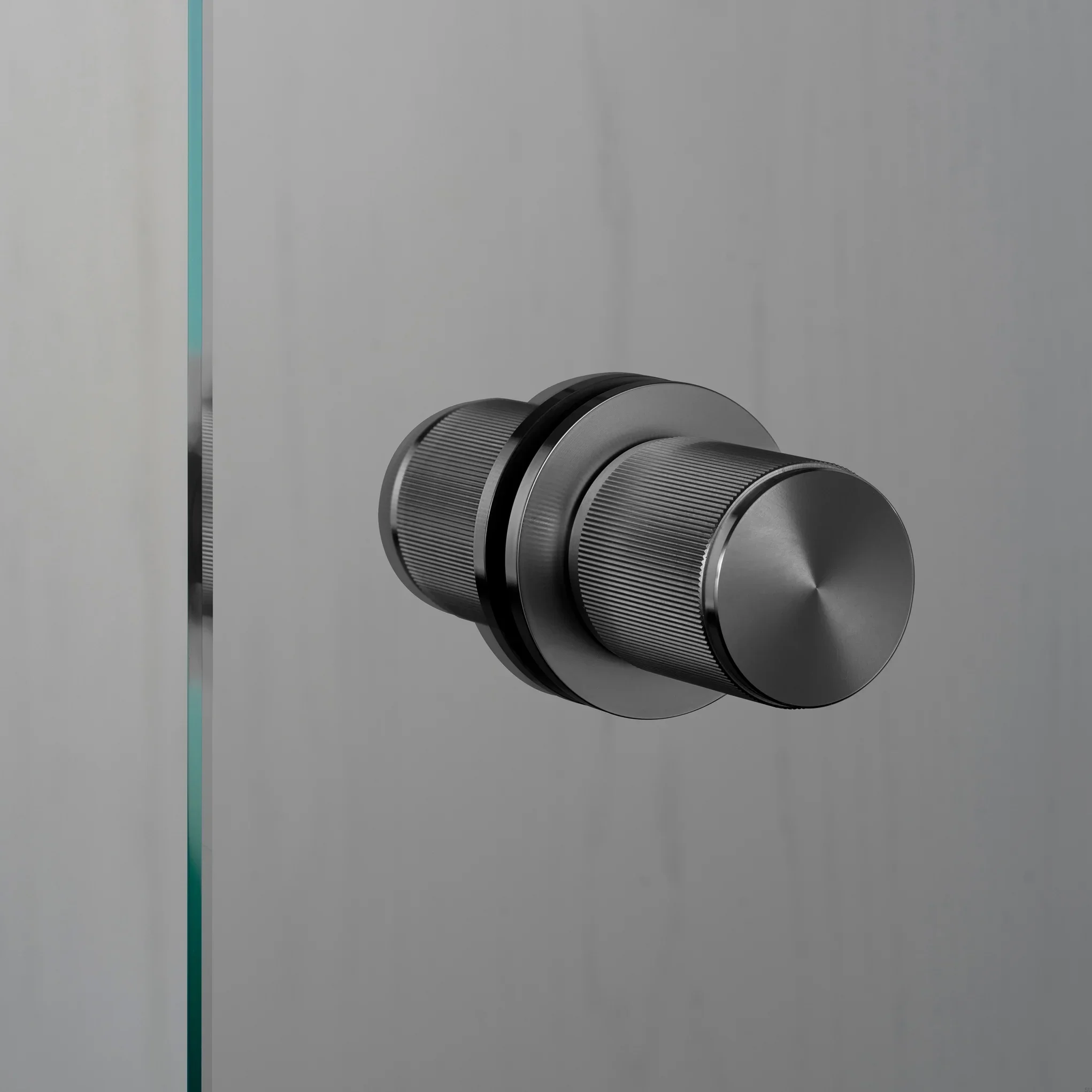 Door-knob_Fixed_Linear_Double-sided_Glass_Gun_Metal_A1_Web.webp