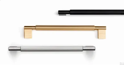 Uchwyt meblowy podłużny Arpa 192 Aluminiowy Czarny Szczotkowany