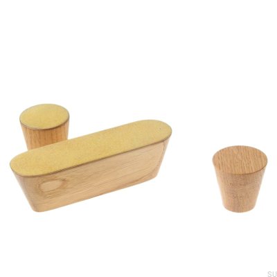 Uchwyt meblowy Melange Solo 60 Emaliowany Żółty - Olej Bezbarwny Półmat