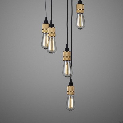 Żyrandol bez kloszy 6.0 Hooked 2 m Mosiężny