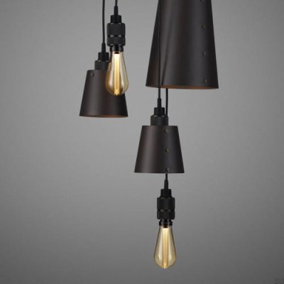 Żyrandol z kloszami 6.0 Hooked 2 m Stalowy Grafitowy z Palonym Brązem