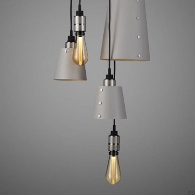 Żyrandol z kloszami 6.0 Hooked 2 m Stalowy Szary ze Srebrnym