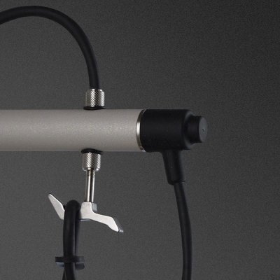 Lampa ścienna Hooked Cross S Stalowa Szara ze Srebrnym