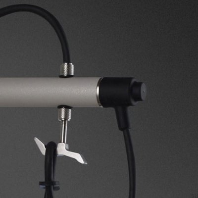 Lampa ścienna Hooked Cross L Stalowa Szara ze Srebrnym