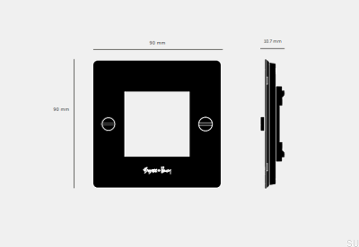 Ramka z wypełnieniem z logotypem Plate 1G Stalowa Mosiężny Palony Brąz  Standard Europejski
