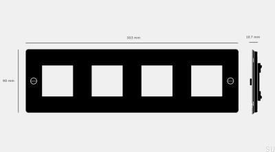 Ramka bez wypełnienia Uniwersalna Plate 4G Mosiężna Standard Europejski