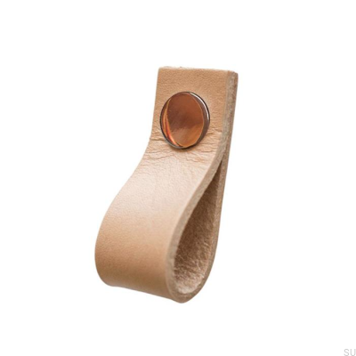 Uchwyt meblowy Loop Skórzany z Miedzianym