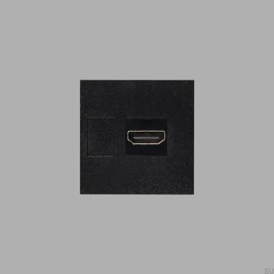 Moduł złącza HDMI 45mm Czarny Standard Europejski