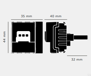 Moduł ściemniacza Dimmer LED 250W Multipoint Retractive Czarny Standard Europejski