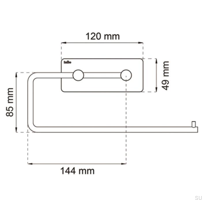 Uchwyt na papier toaletowy Angle Stal Nierdzewna Szczotkowana