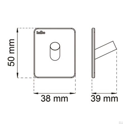 Wieszak ścienny Edge 38 Stal Nierdzewna Polerowana