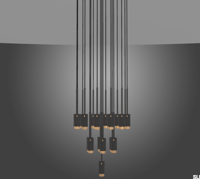 Żyrandol klasyczny wiszący Exhaust Grafitowy (do wyboru na zamówienie)